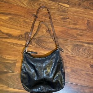 Hobo the original 100% leather boho black bag , purse
